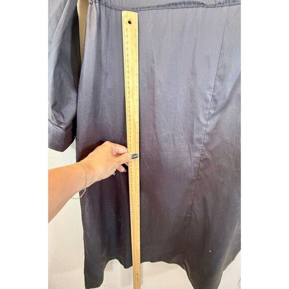 NWT Nordstrom Harshman Belinda A-Line Midi Little Black Holiday Fall Dress Large - Picture 10 of 13